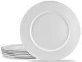 6pc Melamine Dinner Plate Set. White
