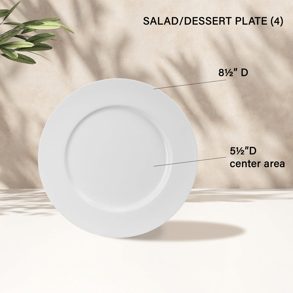 12pc Melamine Dinner Set. White