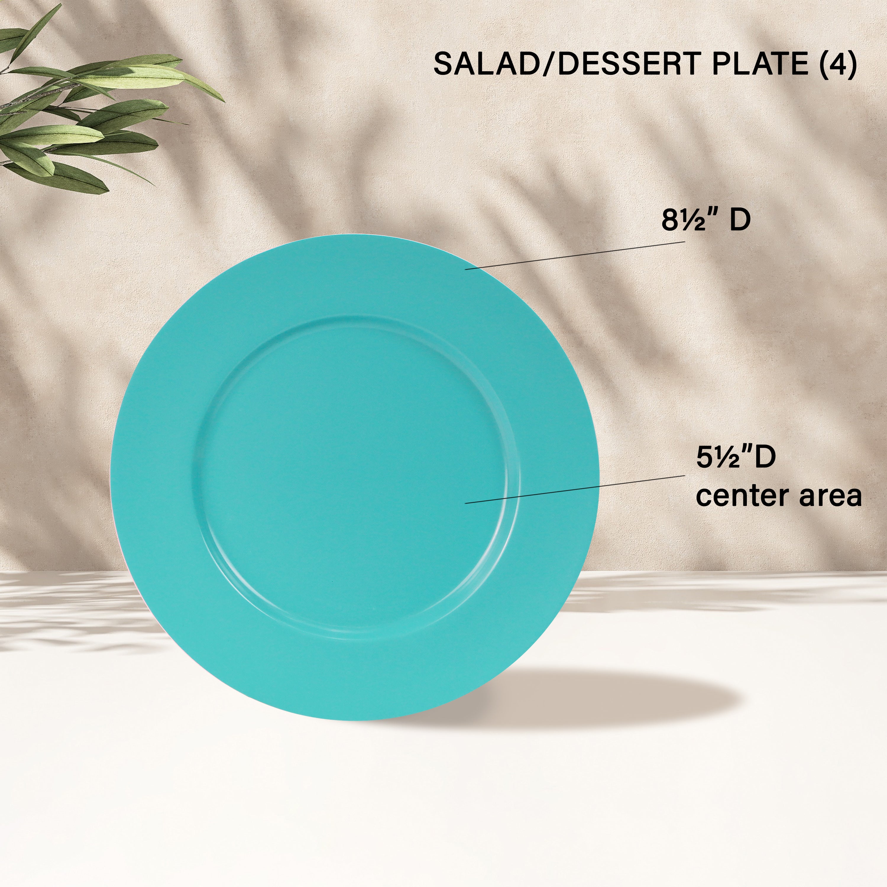 12pc Melamine Dinner Set. Turquoise
