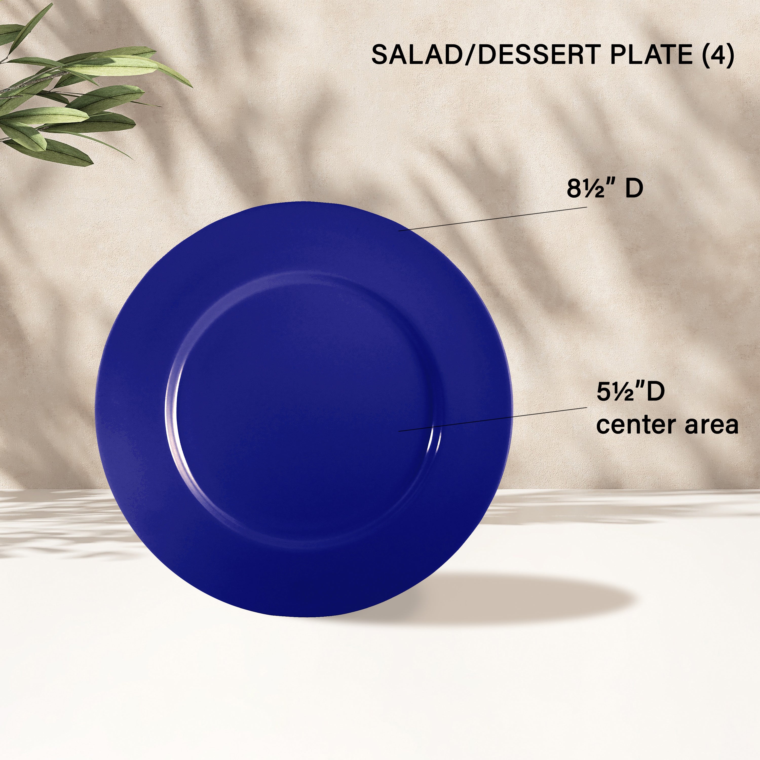 12pc Melamine Dinner Set. Indigo