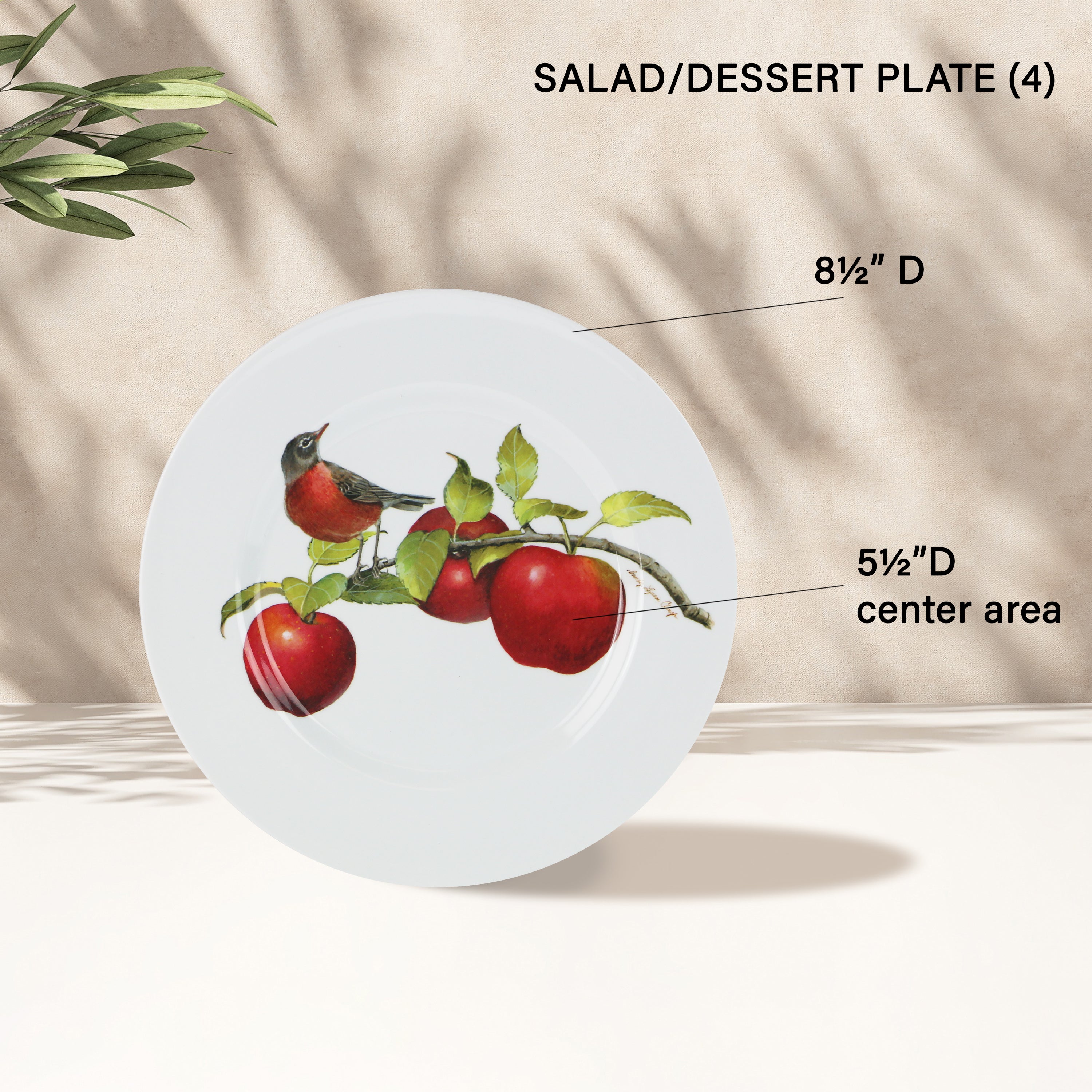 12pc Melamine Dinner Set. Harvest Apples