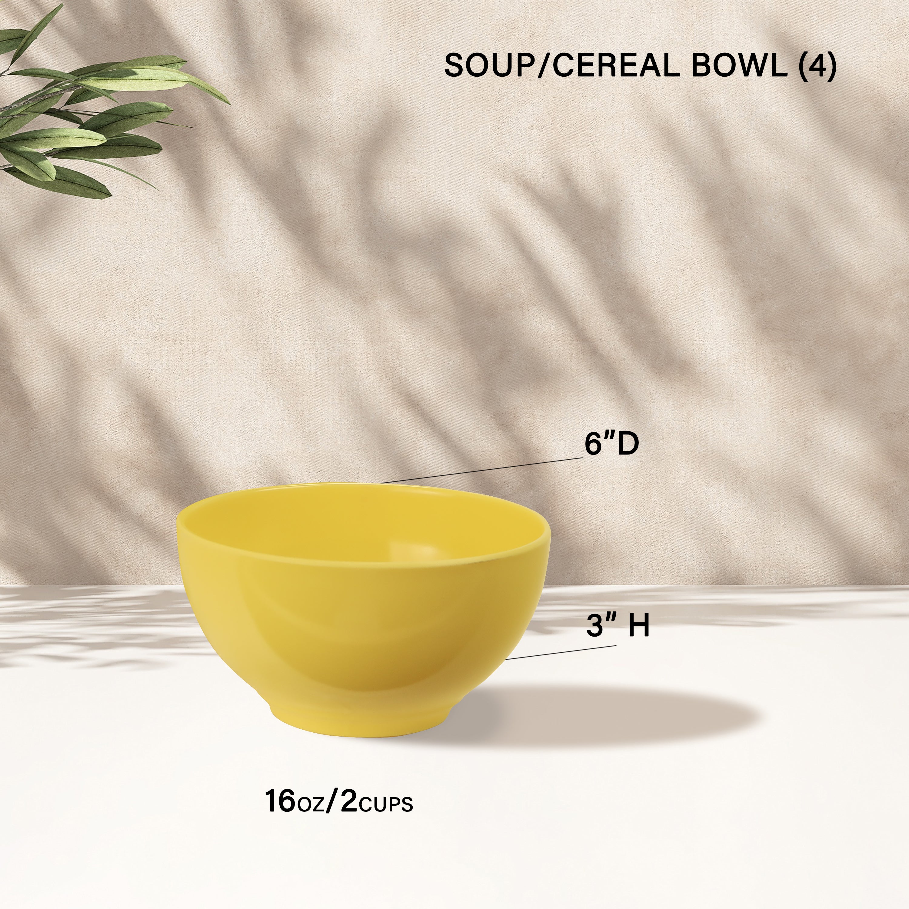 12pc Melamine Dinner Set. Lemon