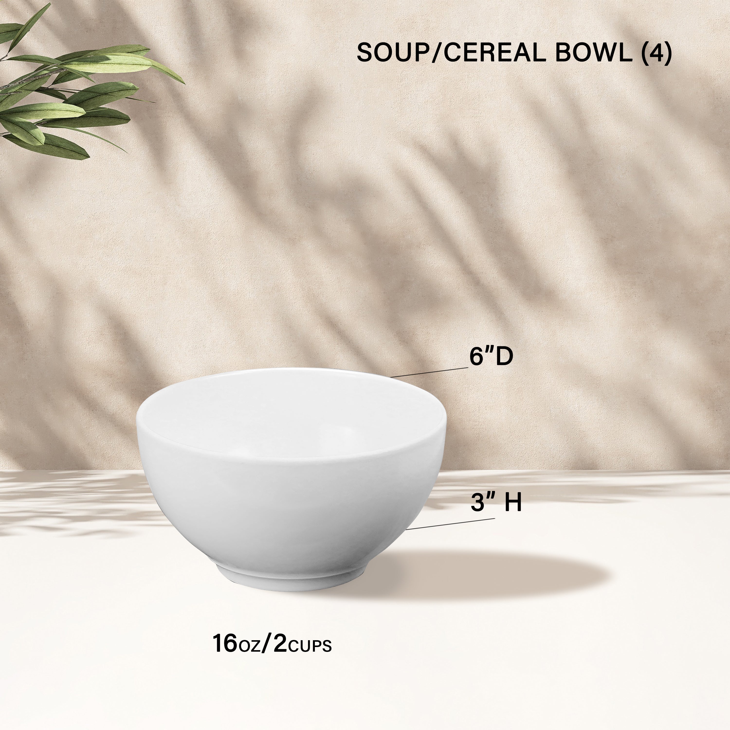 12pc Melamine Dinner Set. White