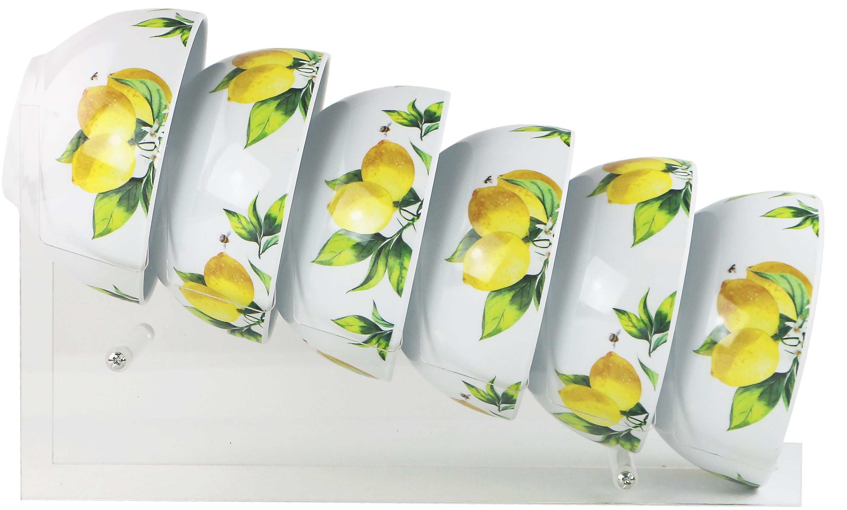 6pc Melamine Bowl Set. Fresh Lemons
