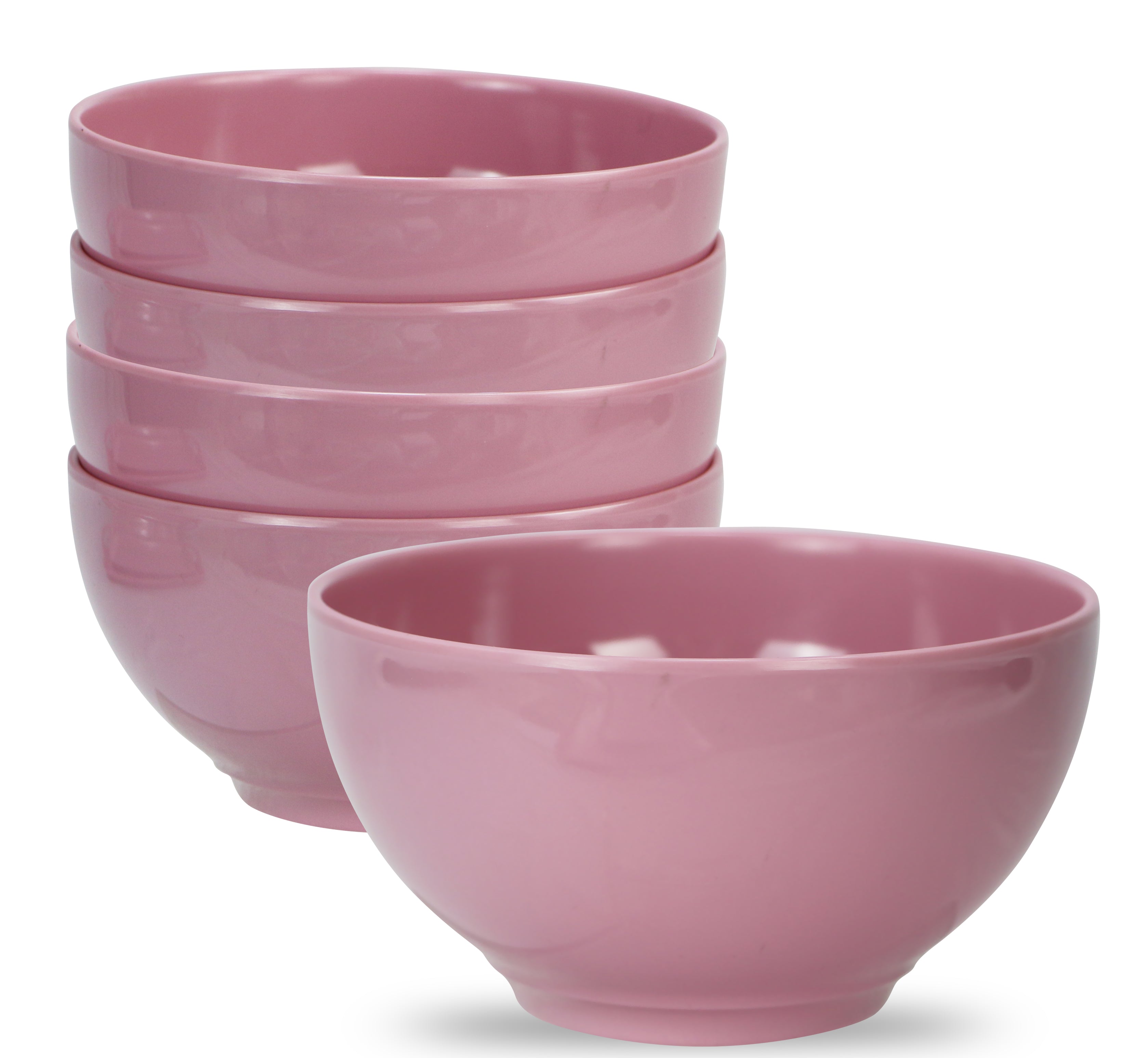 6pc Melamine Bowl Set. Pink