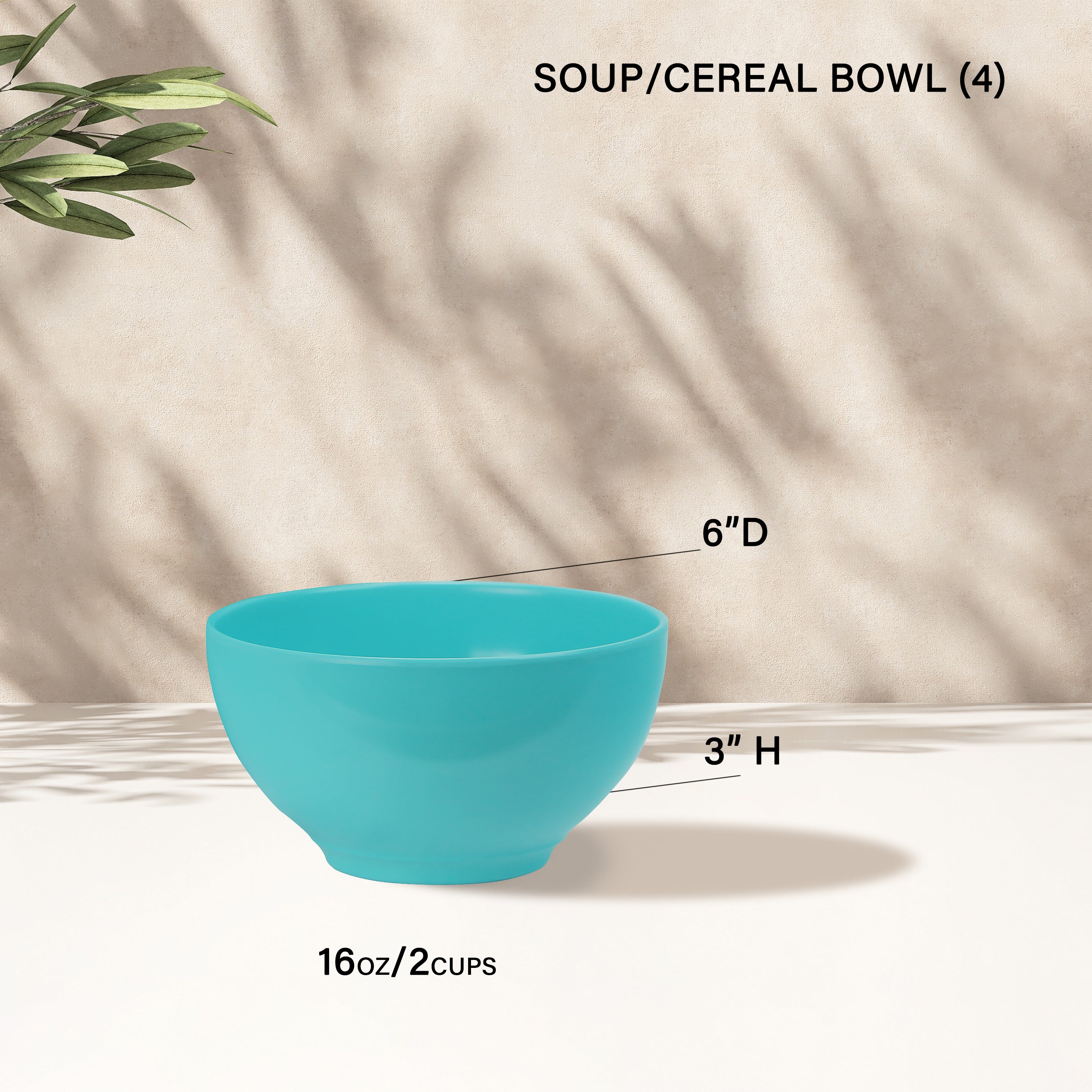 12pc Melamine Dinner Set. Turquoise