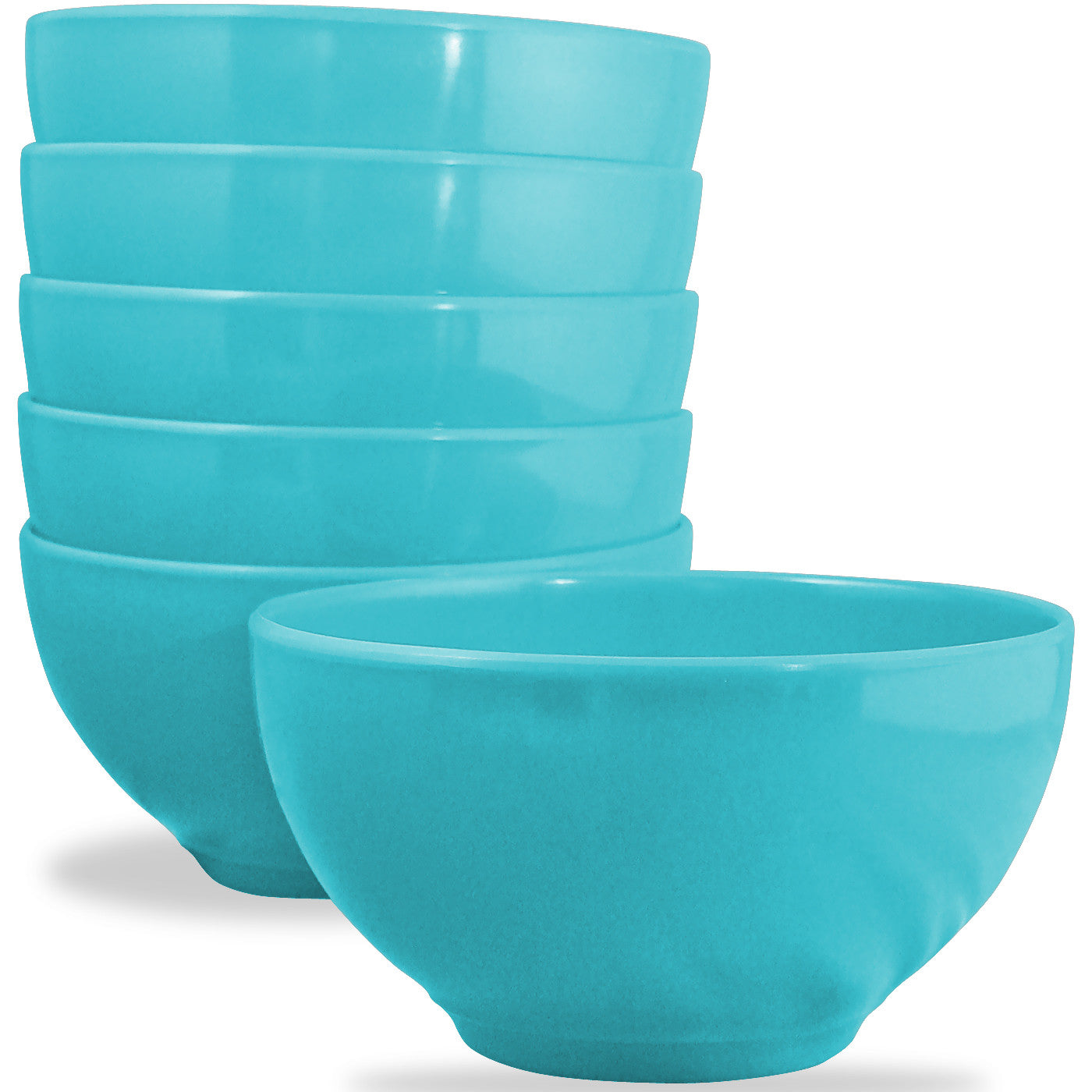 6pc Melamine Bowl Set. Turquoise