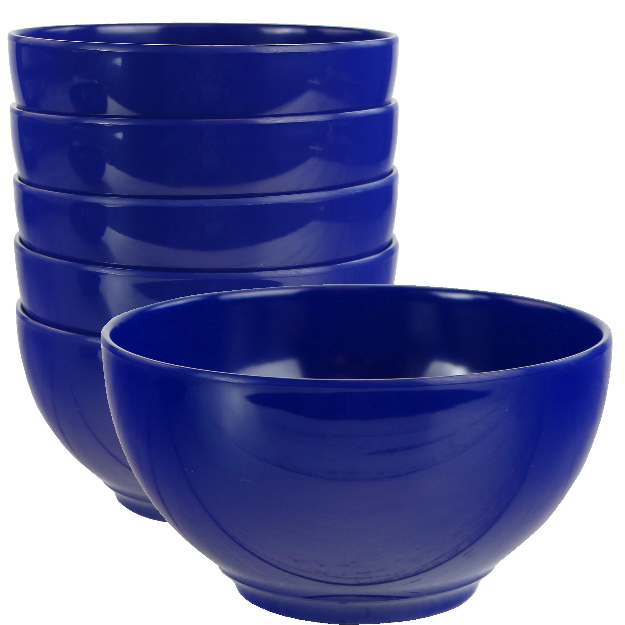 6pc Melamine Bowl Set. Indigo