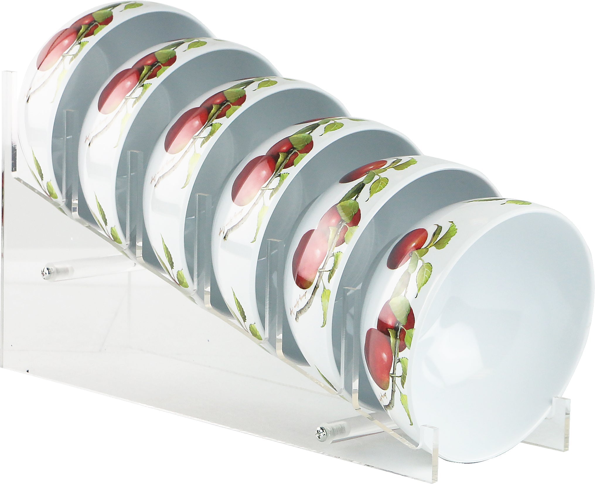 6pc Melamine Bowl Set. Harvest Apples