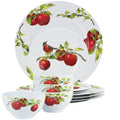 12pc Melamine Dinner Set. Harvest Apples