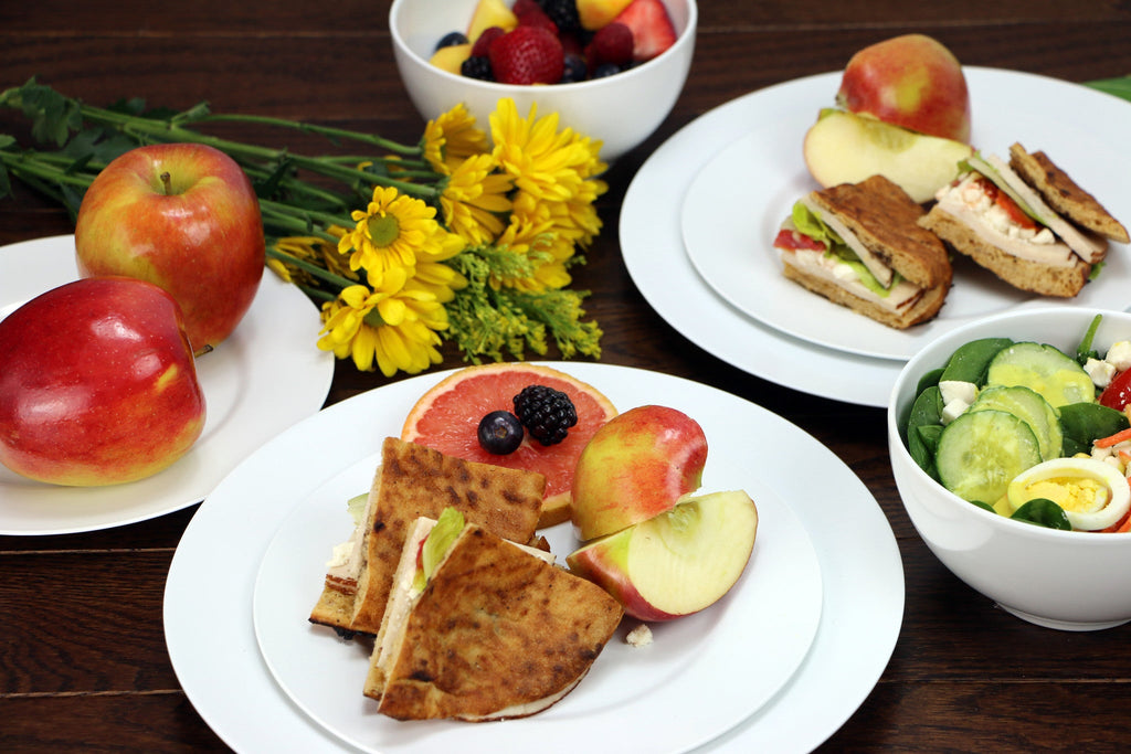 6pc Melamine Dinner Plate Set. White