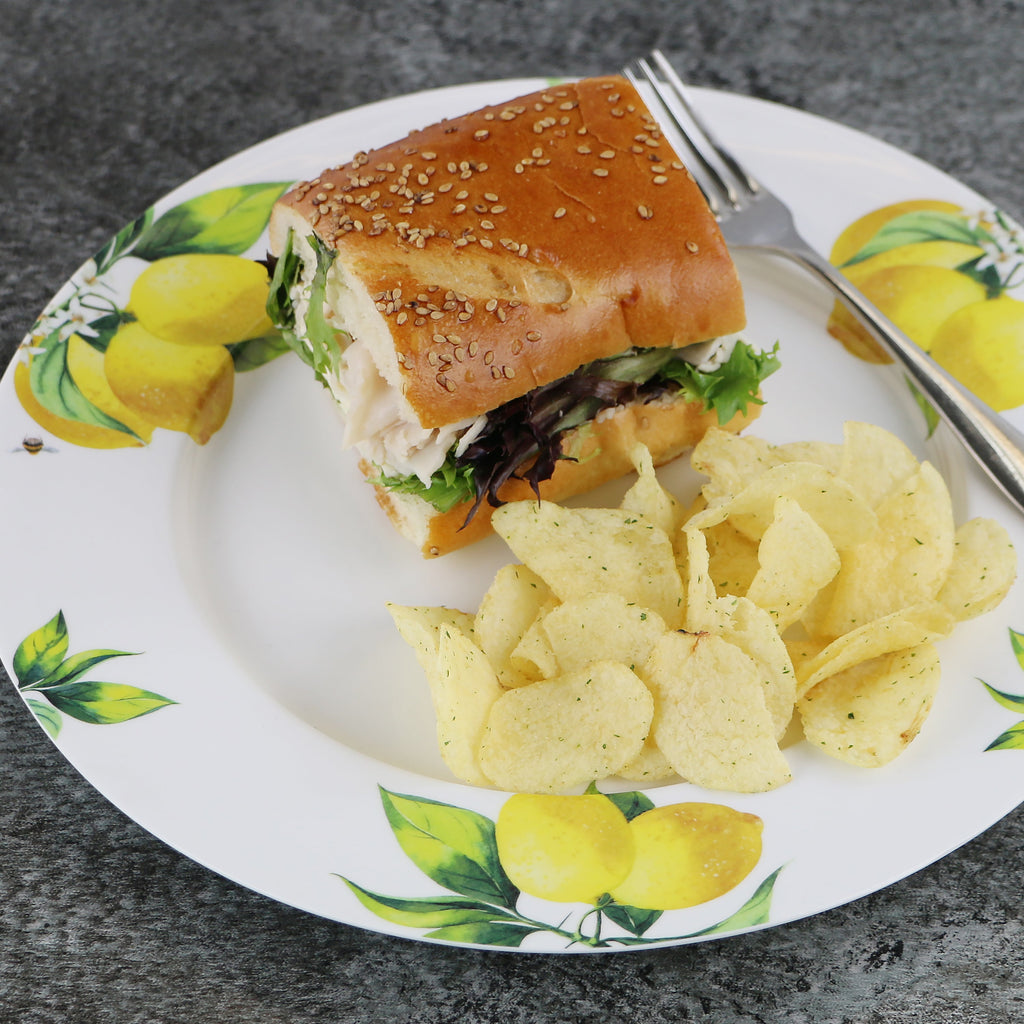 12pc Melamine Dinner Set. Fresh Lemons